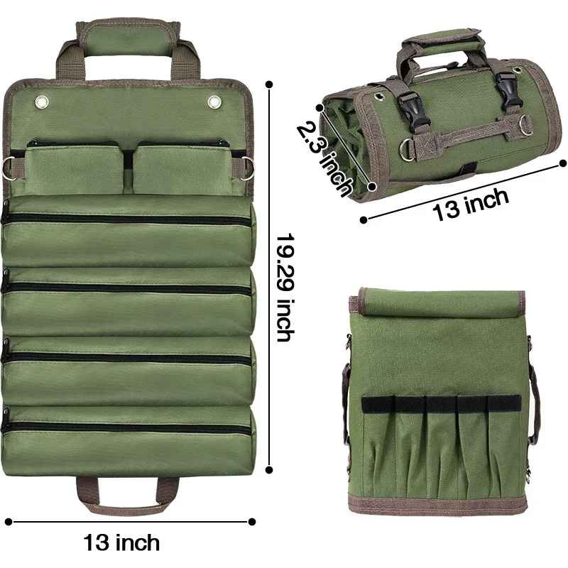 Multi-Purpose Tool Bag High Quality Professional Multi Pocket Hardware Tools Pouch Roll UP Portable Small Tools Organizer Bag