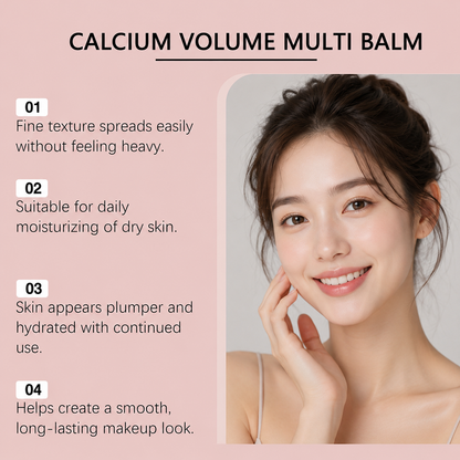 Calcium Volume Multi Balm Korean Skincare Stick,Face & Eye Cream,Collagen Deep Moisturizing Anti-Wrinkle,Suitable for Pre Makeup