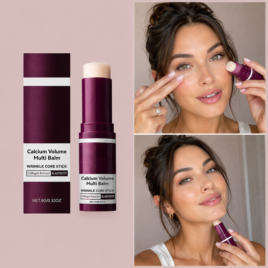 Calcium Volume Multi Balm Korean Skincare Stick,Face & Eye Cream,Collagen Deep Moisturizing Anti-Wrinkle,Suitable for Pre Makeup
