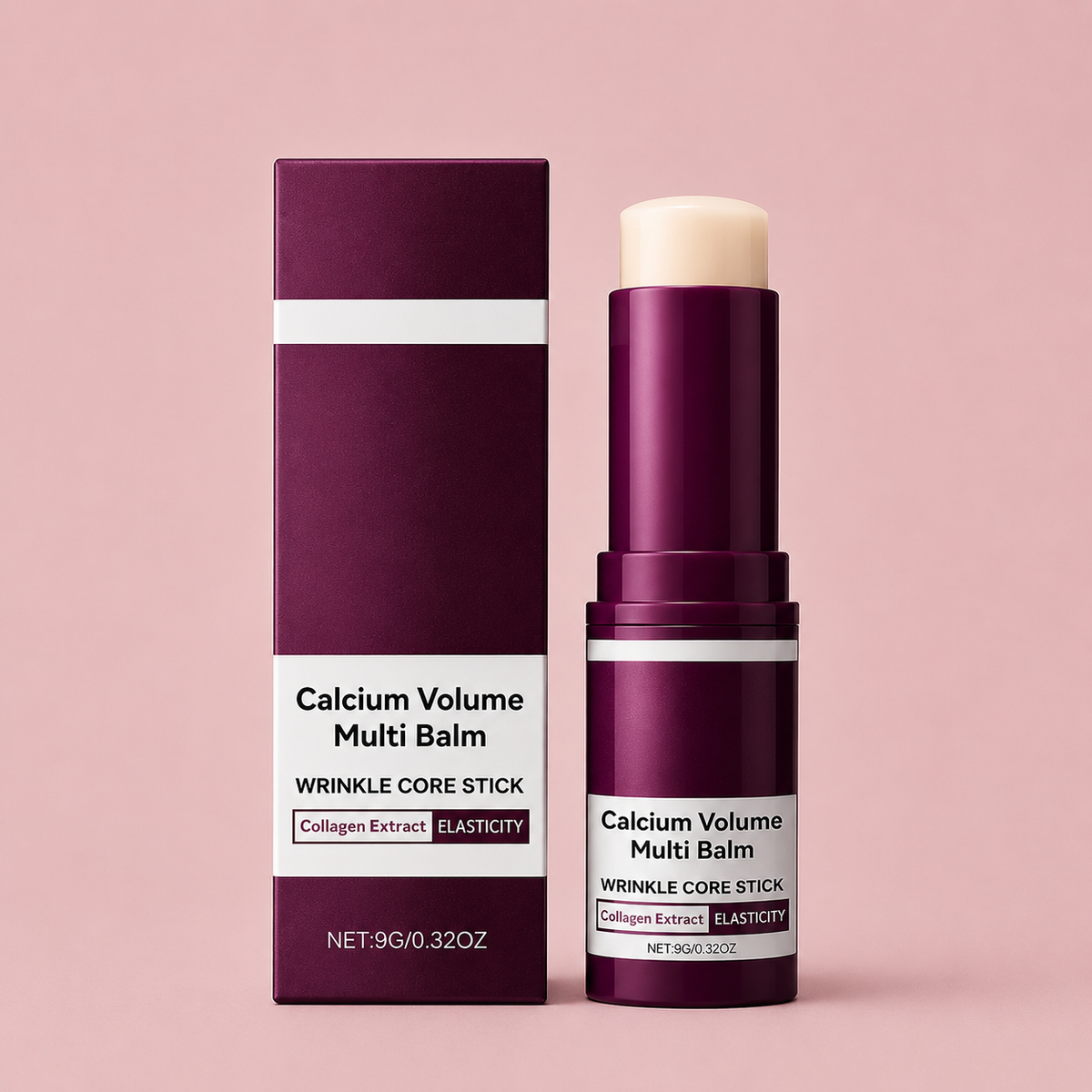 Calcium Volume Multi Balm Korean Skincare Stick,Face & Eye Cream,Collagen Deep Moisturizing Anti-Wrinkle,Suitable for Pre Makeup