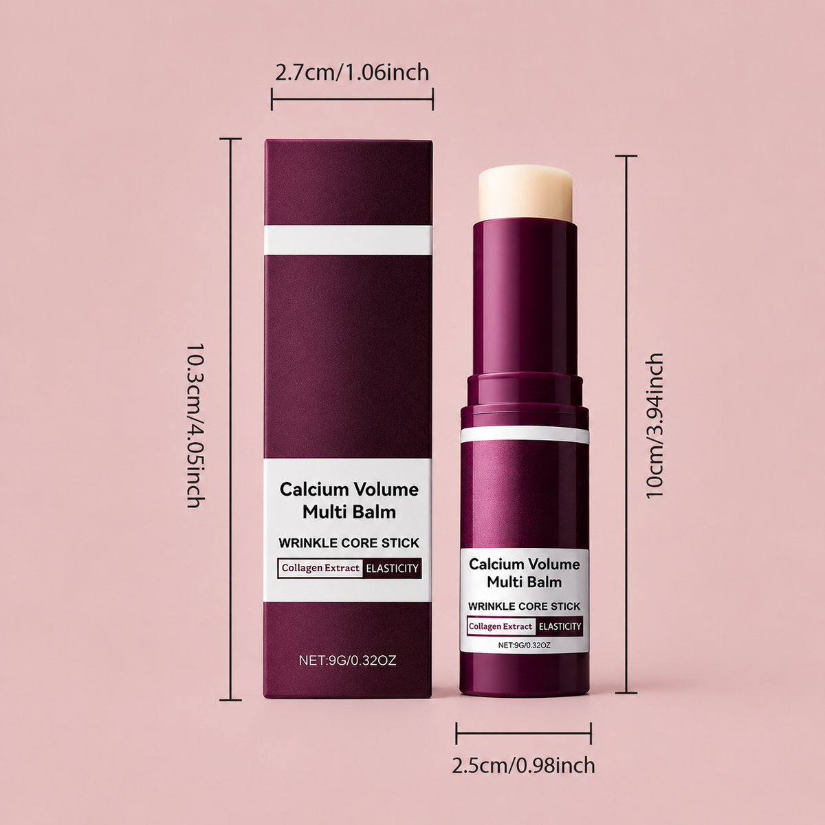 Calcium Volume Multi Balm Korean Skincare Stick,Face & Eye Cream,Collagen Deep Moisturizing Anti-Wrinkle,Suitable for Pre Makeup