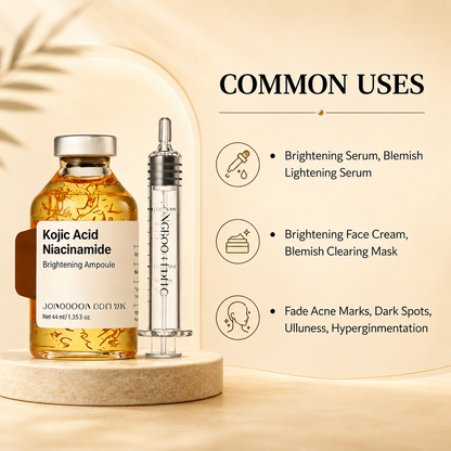 Kojic Acid Niacinamide Whitening Serum Dark Spot Remover Brightening Cream Freckle Mask Fade Acne Scars Melasma Dull Skin
