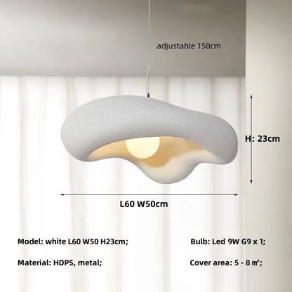 Dining Room Wabi Sabi G9 Led Pendant Lights New Creamy Style Suspend Lamp Bar Lustre Droplight Home Decor Hanging Lamp