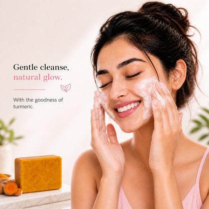 100g Turmeric Hand Made Soap, Lemon Kojic Acid Soap, Shower and Facial Soap body care 1/3/5pcs